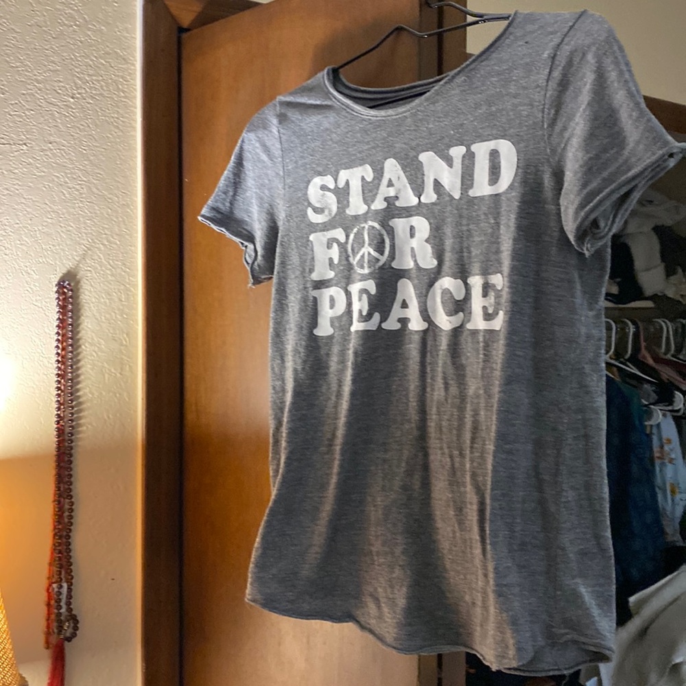 Stand for Peace. Gray t-shirt